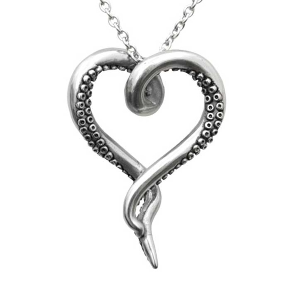 Sea Lover Octopus Heart Stainless Steel Necklace